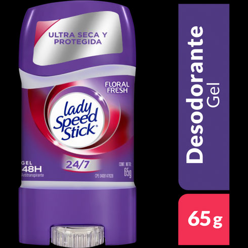DESODORANTE MUJER LADY SPEED STICK GEL DOUBLE DEFENSE FLORAL 65GR